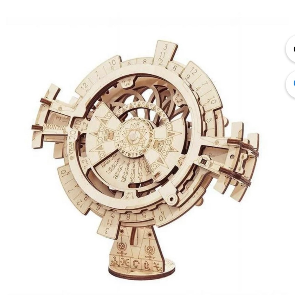 Rokr Mechanical Gears Perpetual Calendar - DIY Self-Assembly Kit